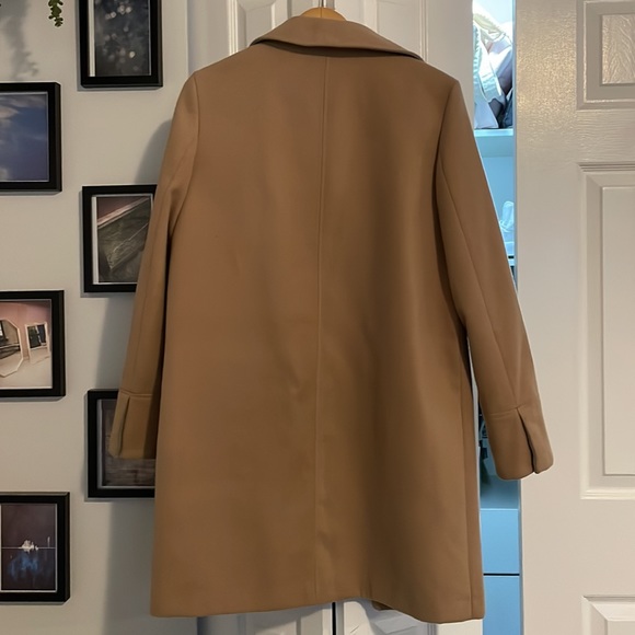 Topshop womens camel winter coat - size 8 tall - Picture 2 of 11